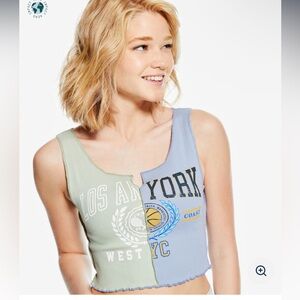 Aeropostale Spliced Notch-Neck Tank Top
